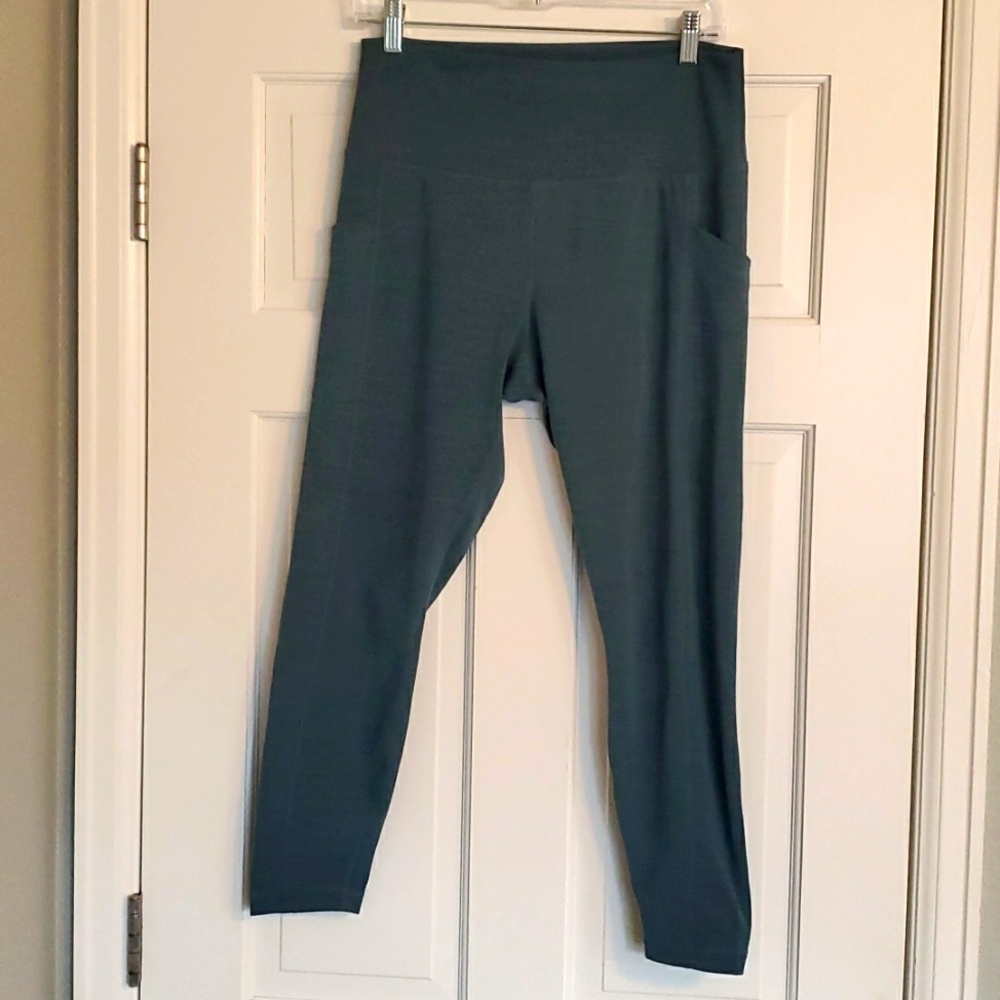Womens Members Mark womens xl blue rib leggings
